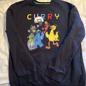 Under Armour Curry Sesame Street Youth X Large Crewneck Sweatshirt XL BLACK